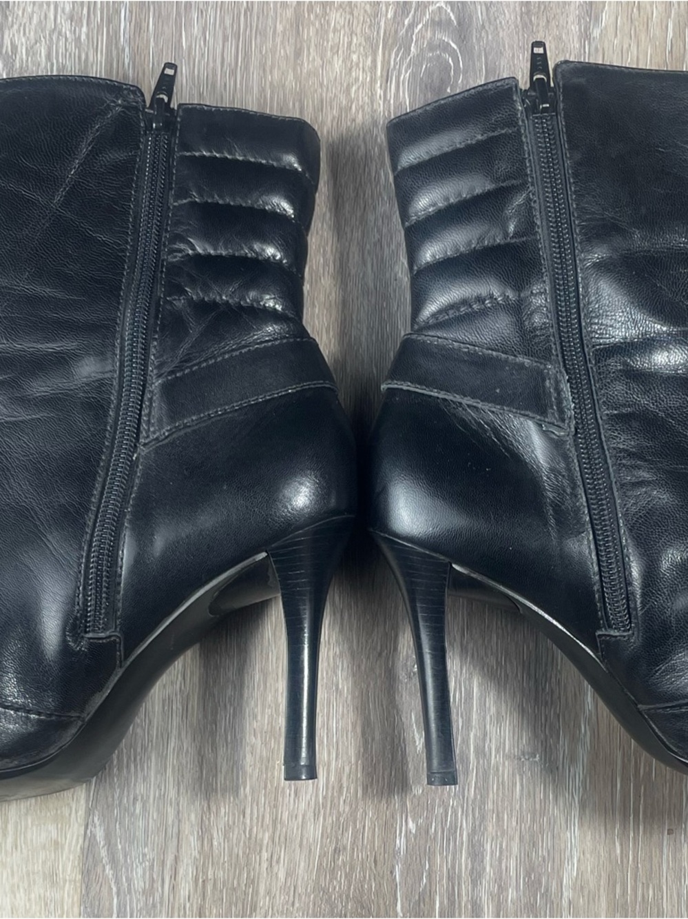 Carlos by Carlos Santana Black leather Stiletto Boots /made in Brazil/ size 8 - Picture 10 of 10
